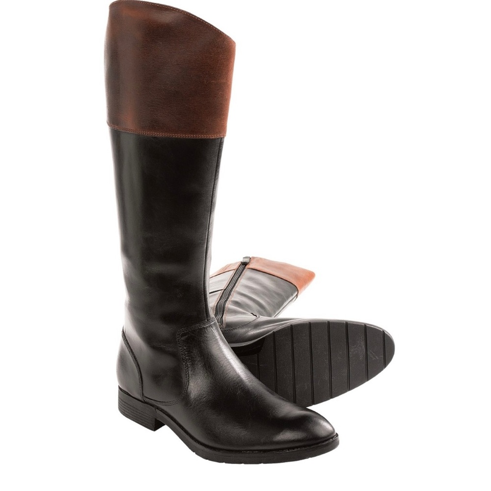 Vintage Sebago Nashoba Rider Boot in Black & Cognac - Size 6.5 US